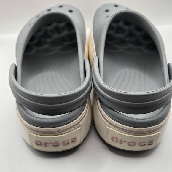 CROCS Gray and White Mules - Picture 10 of 13